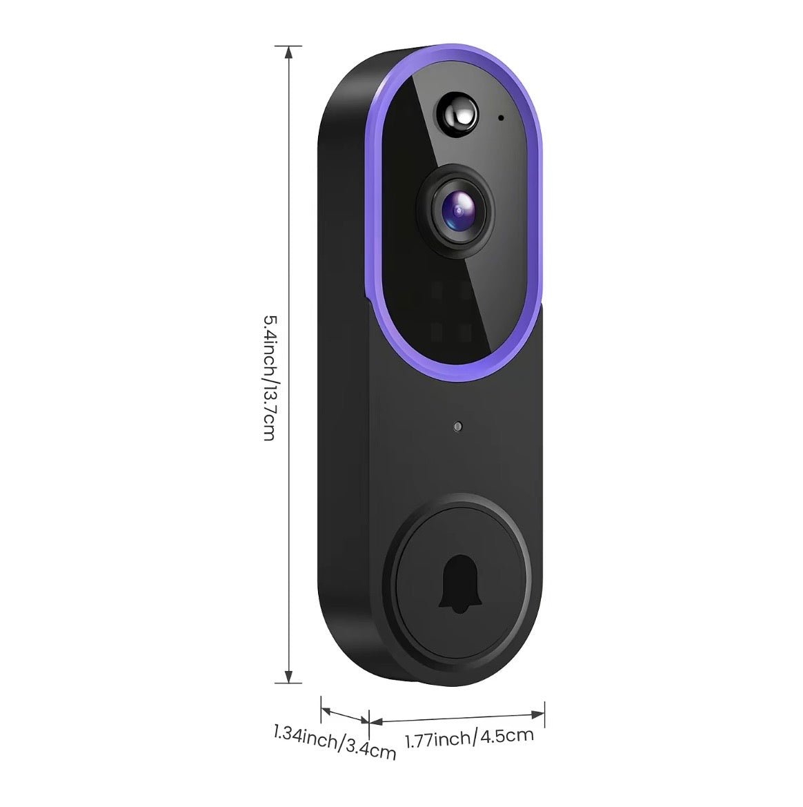 Wireless Video Doorbell Camera, Smart Security Doorbell Camera, 1080P, AI Human Detection , Night Vision, Instant Alert, Two Way Audio, 2.4G WiFi Only, Simple Installation and Rechargeable Battery, Cloud Storage, WiFi Camera - New Trendings