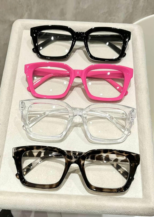 4 Pairs Unisex Square Anti - Blue Light Glasses – Trendy Plastic Frames - New Trendings