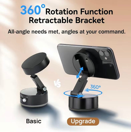 Joytutus 360° Rotatable Vacuum Suction Car Phone Holder Universal for Apple & Android with Powerful Suction GPS Navigation Hands - Free Calls Compact Design - New Trendings