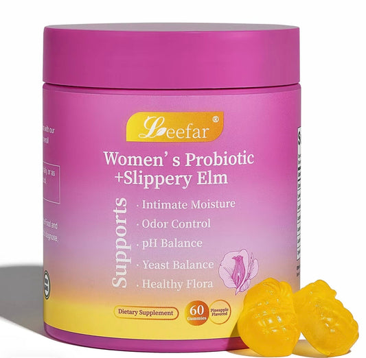 LEEFAR Her Juicy Feminine Probiotics Gummies – pH Balance & Dryness Relief, 60 Count - New Trendings